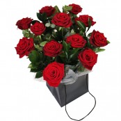 Dozen Roses in a Handtied